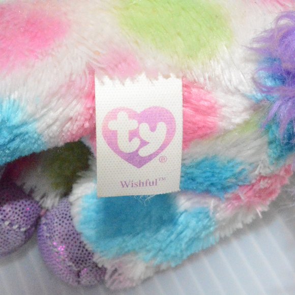 Ty Beanie Boos Wishful Unicorn Plush Toy Colorful - Picture 8 of 9